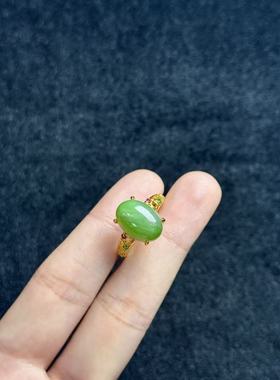 和田玉蛋面戒指-约14*9*8mm-多样性发货- F利- A5758