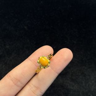 约11 R祥 多样性发货 B3969 7mm 蜜蜡戒指