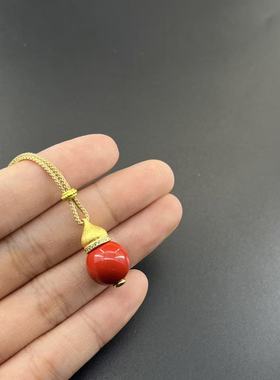 朱砂葫芦吊坠-约21*12mm多样性发货-HYZ砂-A3398