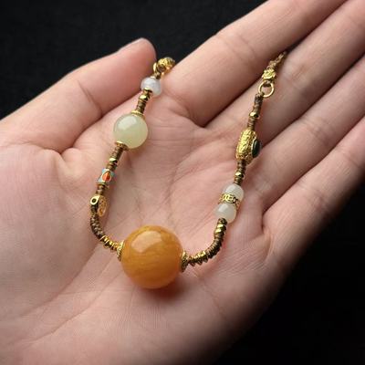 蜜蜡diy项链-约17mm-多样性发货- H春-A1725