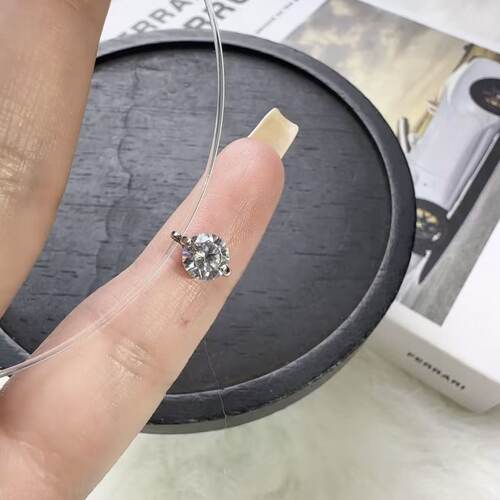 合成碳硅石（莫桑石）人鱼之泪项链-约2ct-多样性发货- Z宝-V3837