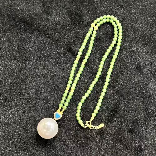 和田玉项链-多样性发货-约4mm-L银-Y6387