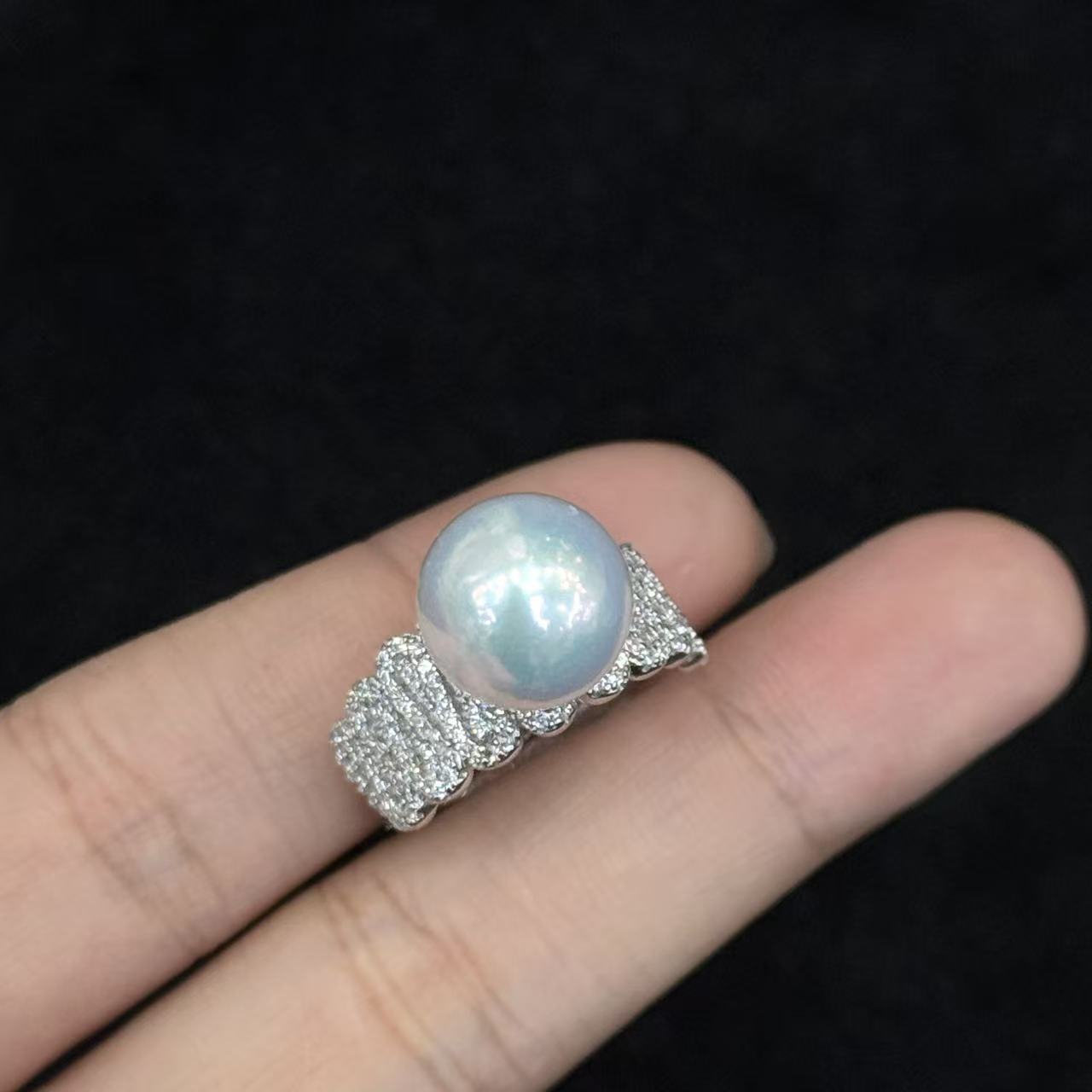 淡水珍珠戒指-约11mm-多样性发货-ZG珍-Y3053