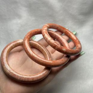 约9mm B多 圈口53 多样性发货 Y596 硅化玉珊瑚玉圆条手镯