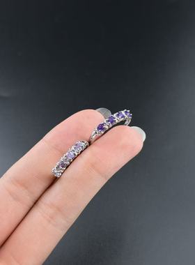 紫水晶戒指-约3.8mm-多样性发货-N娅-A5420