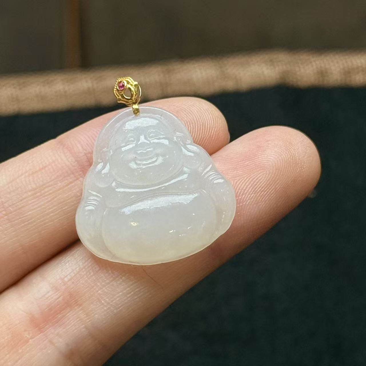 18k和田玉吊坠 -约30*24*5mm-多样性发货-ZC星 B2613