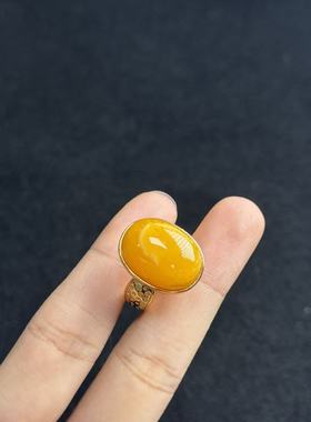 S925蜜蜡戒指约20*15*9mm，多样性发货-R祥，B9154