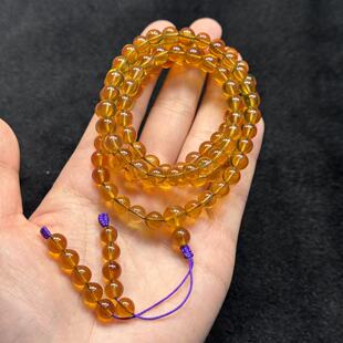 蓝珀108项链-约6mm-多样性发货-HL名B413