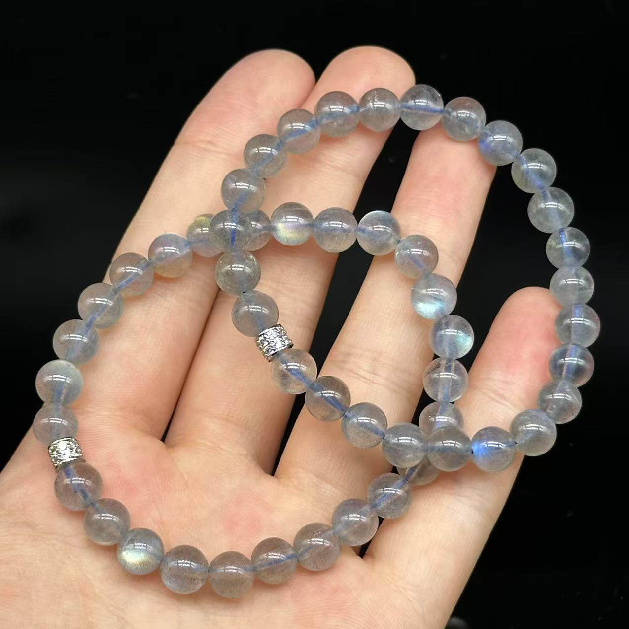 拉长石月光石多圈手串-约7mm-多样性发货-S优-Y2992