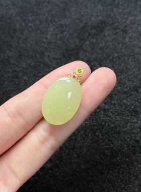 18K金和田玉吊坠-约32*18*8mm- DY一 - 多样性发货-A3561