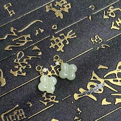 S925和田玉吊坠-约24×16×6mm-多样性发货-YSP金-A6227