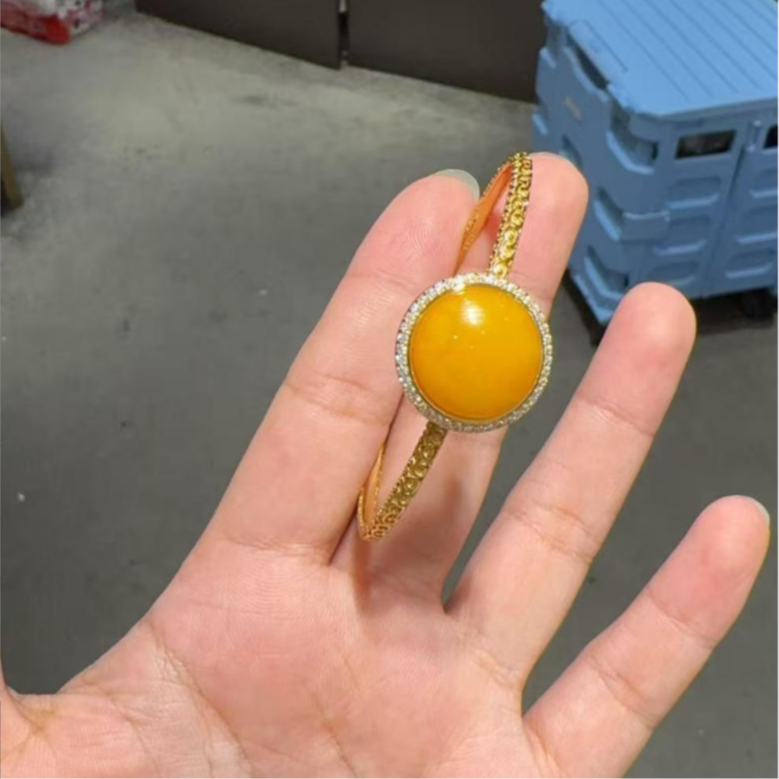 琥珀/蜜蜡蜜蜡手镯-约18*9mm-多样性发货-B福