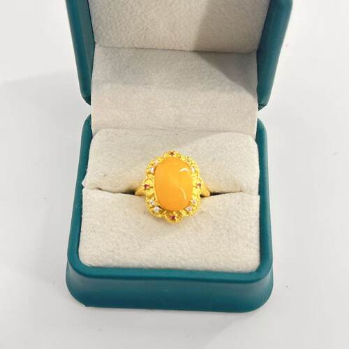 蜜蜡戒指-约17*16*7mm-多样性发货-F利-V724