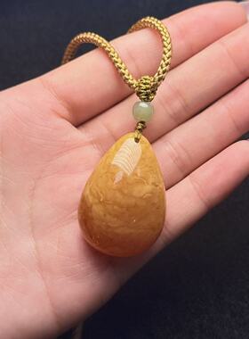 蜜蜡吊坠-约27*38*14mm-多样性发货-F展-A5112