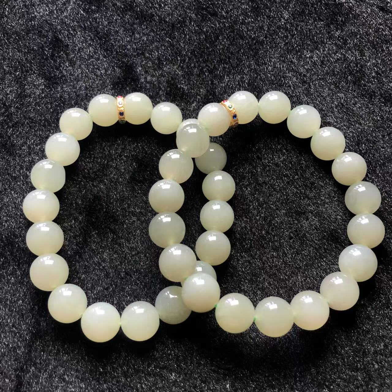 和田玉圆珠手串-约9mm-多样性发货-J玉-Y253