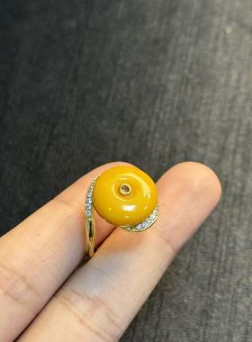 925琥珀戒指-约13mm-多样性发货-R祥-B3455
