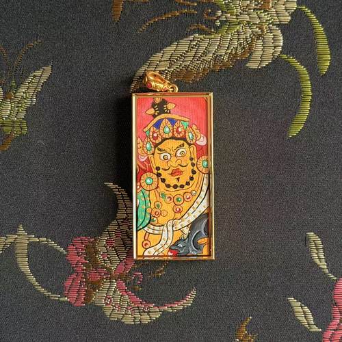 18k黄财神+大黑天唐卡吊坠-多样性发货-随机发货- Z久-TK001