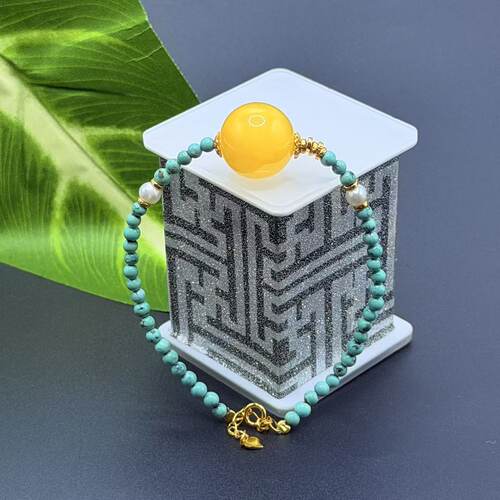 绿松石手链-约3MM-多样性发货- J隆-V3594