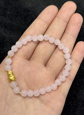 和田玉DIY单圈手串-约6mm-多样性发货-FZ红-Y5306