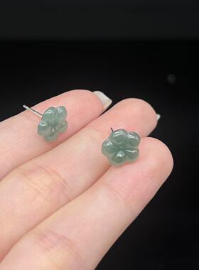 S925银翡翠小花耳钉-约10mm-多样性发货-B冰-Y1438