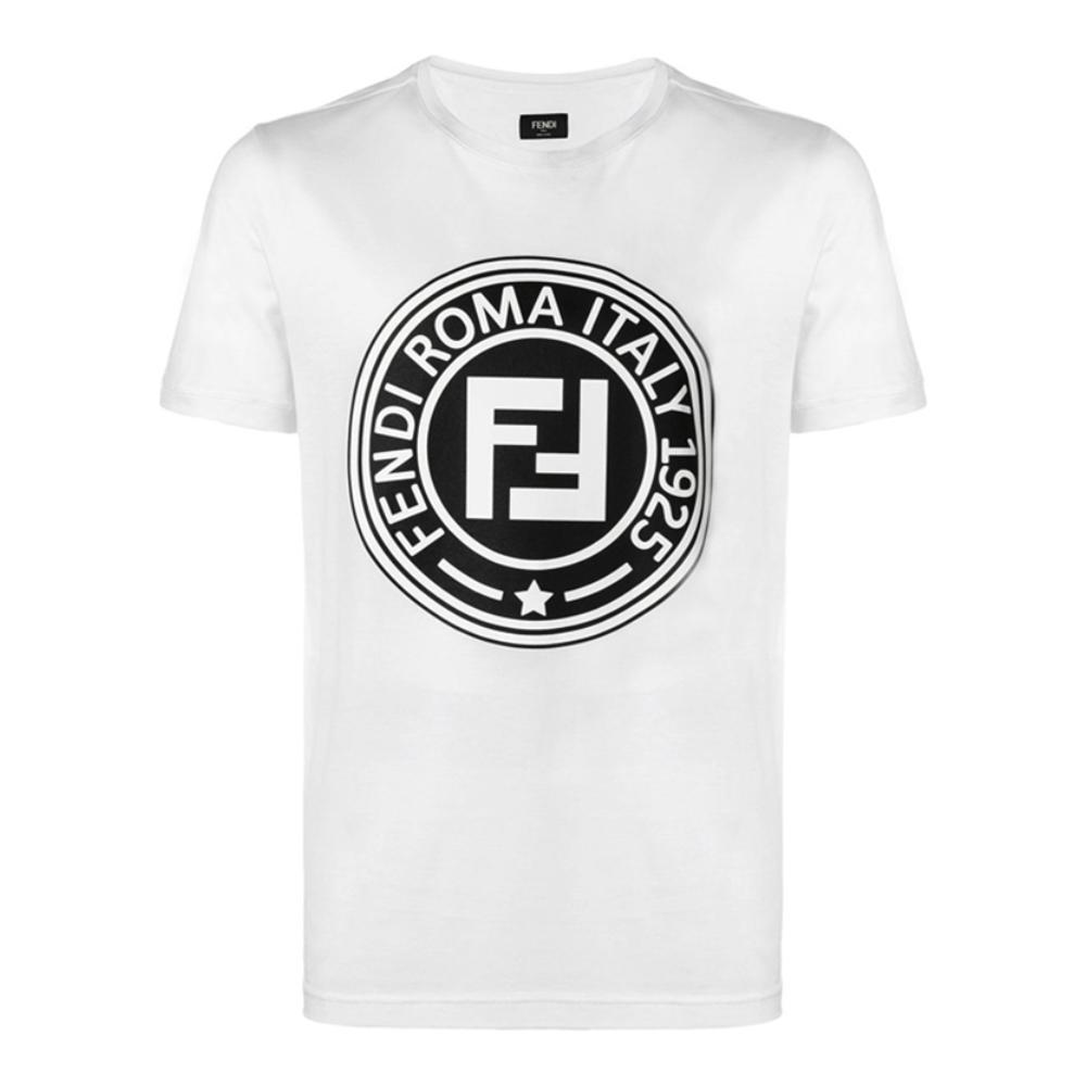 FENDI ÄÐÊ¿°×É«´¿ÃÞ¶ÌÐäTÐô