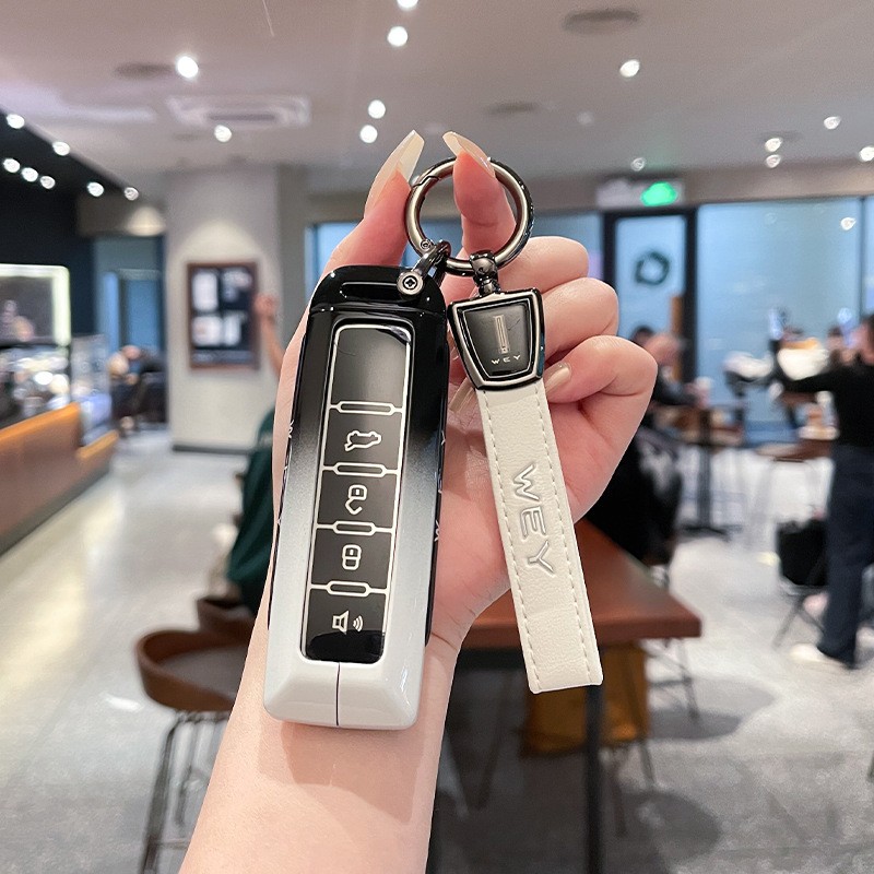 适用于魏派钥匙套vv5摩卡vv7拿铁vv6长城wey高档金属壳包扣汽车