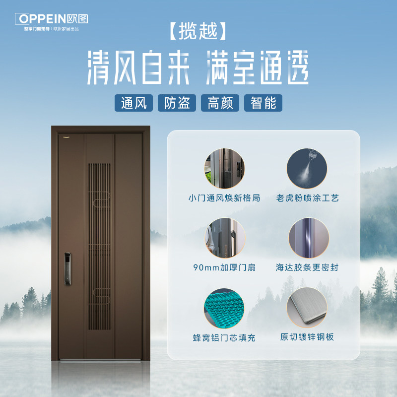 欧图防盗门进户门定制家用入户门自建房农村别墅定制大门新款揽越图片