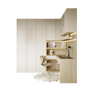 欧派儿童房全屋定制小户型整体衣柜二孩房间设计衣柜书桌一体家具