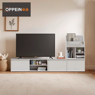 欧派家具 家用现代简约靠墙落地电视组合柜轻定制电视柜储物柜