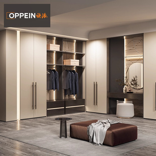 欧派全屋定制衣柜家用卧室衣帽间整体柜子家具新款原木奶油风定做