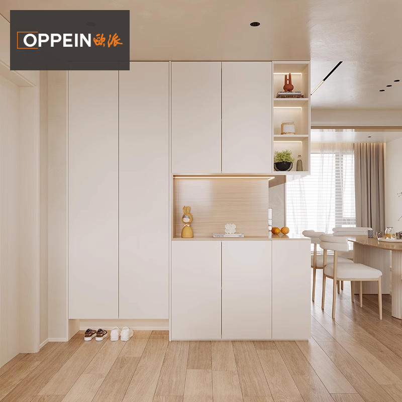 欧派入户鞋柜玄关柜一体正对门储物家用门口客厅隔断屏风柜定制