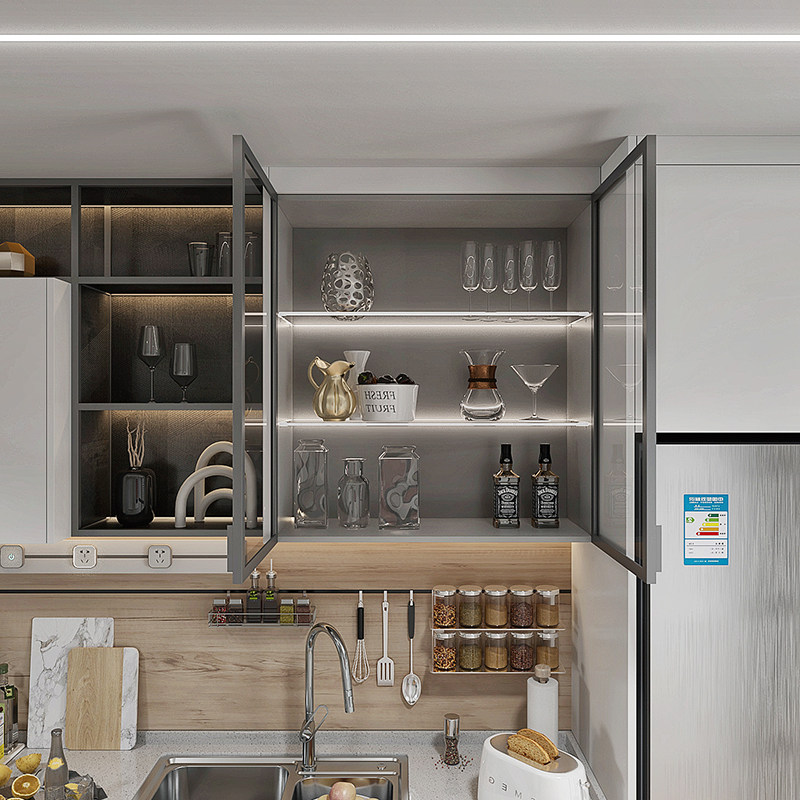 欧派整体橱柜定制石英石台面定做家用简约简易厨房橱柜灶台柜装修