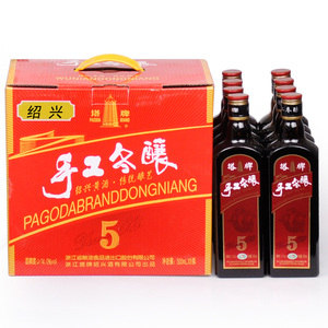 绍兴黄酒花雕酒塔牌5年陈丽春五年陈手工冬酿500ml*8包邮送礼佳品