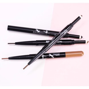 美宝莲双头塑型三角自动眉笔女极细持久防水防汗深棕色灰色
