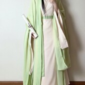 改良中国风春夏秋款 原创魏晋汉服烬明魏晋风汉服直裾大袖 交领长衫