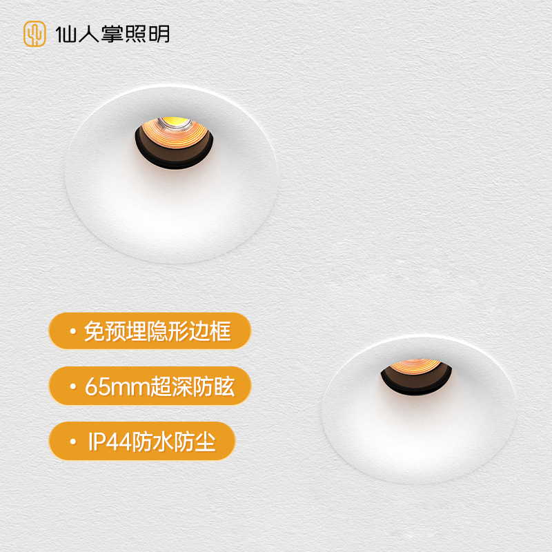 仙人掌照明隐形无边框可调角射灯