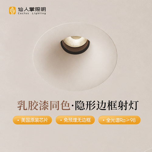 仙人掌照明无边框射灯可可蛋奶