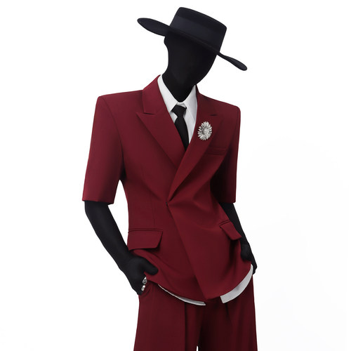 Blackclothes限定酒红短袖西服套