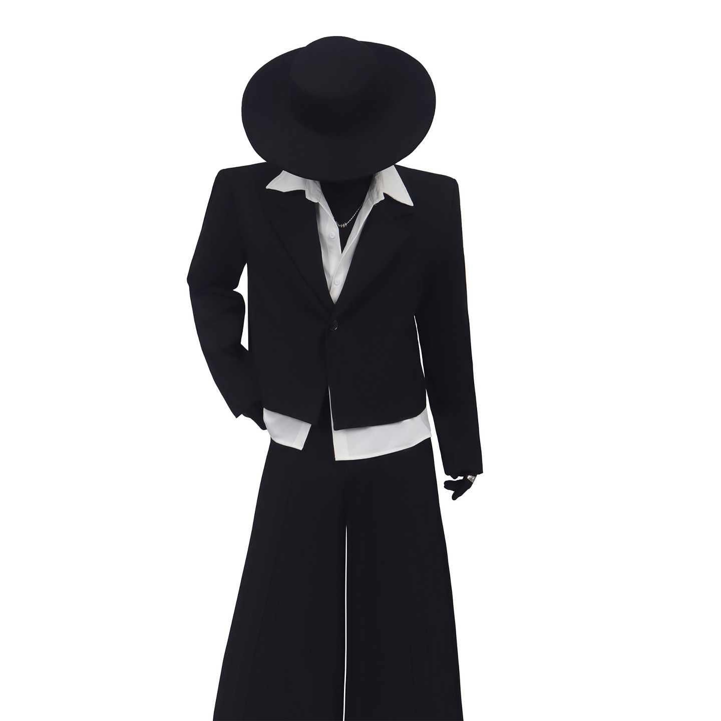 BlackClothes简约日常通勤款假两件上衣外套休闲百搭短款长袖西装