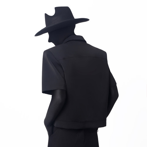 BlackClothes男士短袖拉链夹克