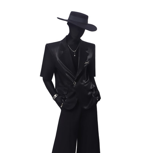 BlackClothes液态金属垫肩西装男