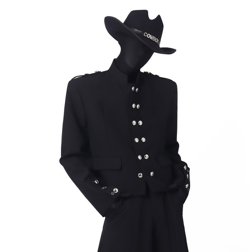 BlackClothes秋季男士双排扣西装