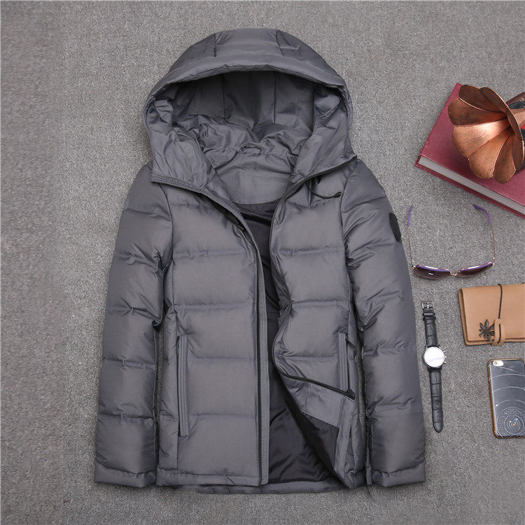 jackeifire/杰克范冬季男士羽绒服短款连帽修身加厚韩版外套913