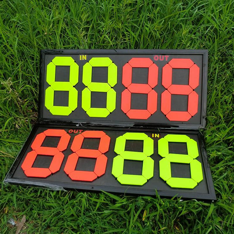 足球换人牌双面记分牌翻号牌二位四位计分牌足球训练比赛裁判装备