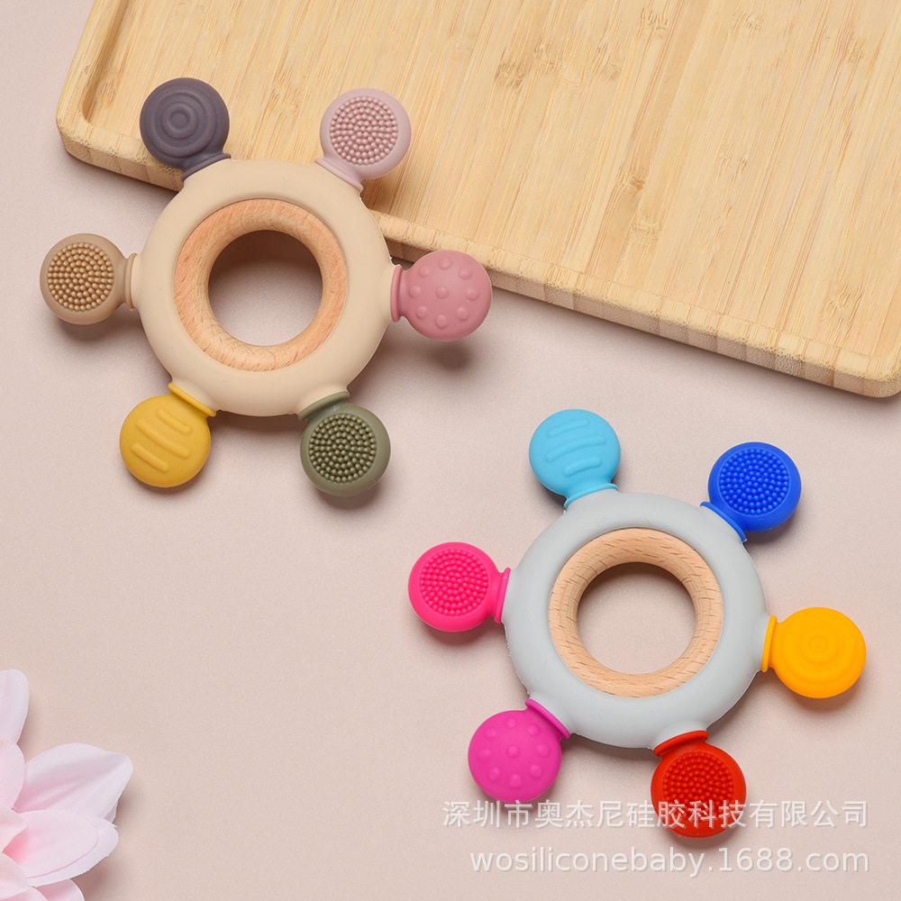 现货爆款六指牙胶婴儿食品级硅胶磨牙棒儿童手抓船舵玩具牙胶,家庭/个人清洁工具,平板拖把,淘宝优惠券,粉丝福利购,淘宝优惠卷