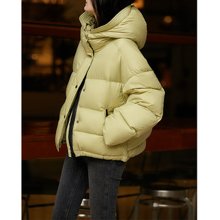 抗寒冻龄泡芙95白鹅绒羽绒服女款高端女装短款平湖冬装冬季鹅绒服