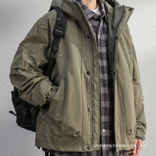 楚格峰户外徒步高品质三防冲锋衣羽绒服男士冬季保暖工装外套男士