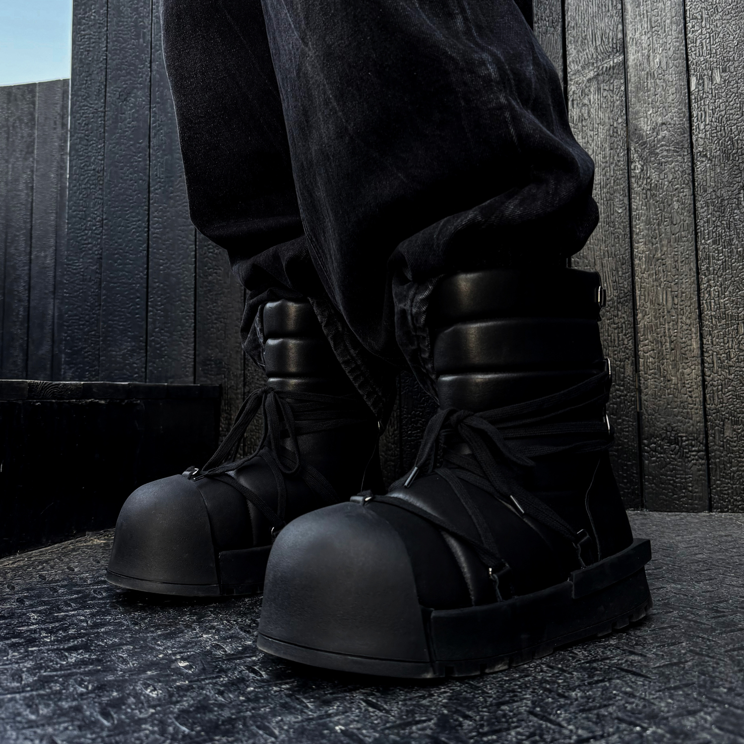 黑色阿童木大靴子水桶靴