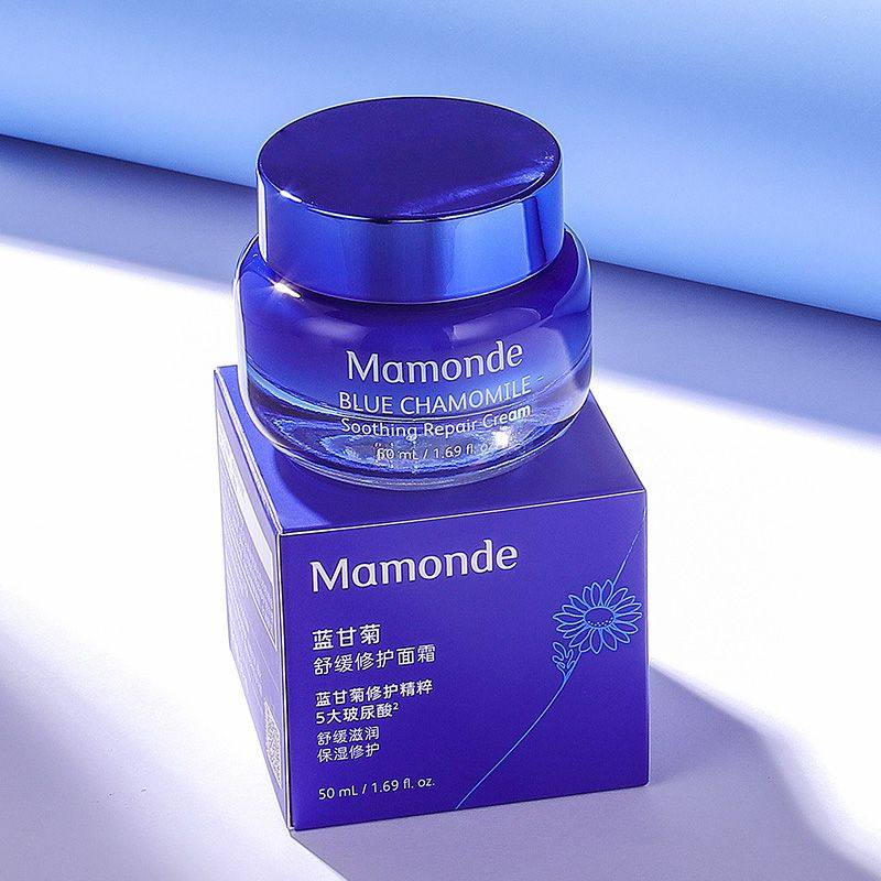 【韩国正品】mamond梦妆面霜蓝甘菊舒缓修护蓝朋友霜晒后修护滋润