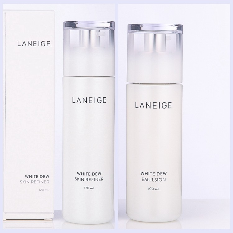 【韩国正品】Laneige兰芝臻白净透细肤水乳液洁面补水亮白改暗沉